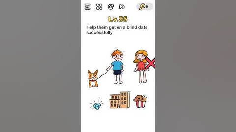 Brain Out level 55 Help them get on a blind date successfully