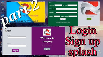 Login form signup form splash screen with mysql  in java netbeeans part2 #java #mysql #database