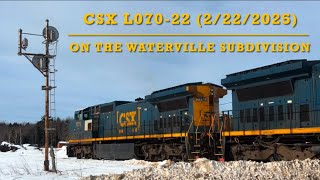 (2/22/2025) CSX L070-22 on the Waterville Sub