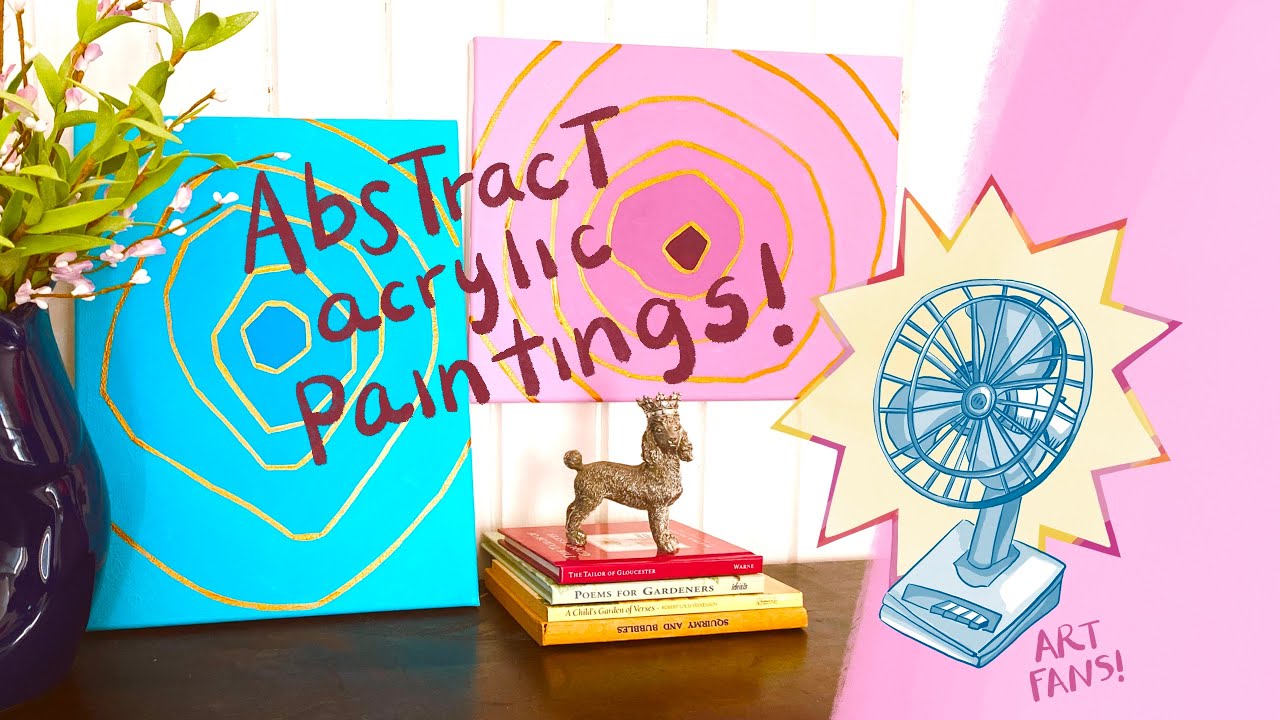 DIY Easy Abstract Painting with acrylics - YouTube