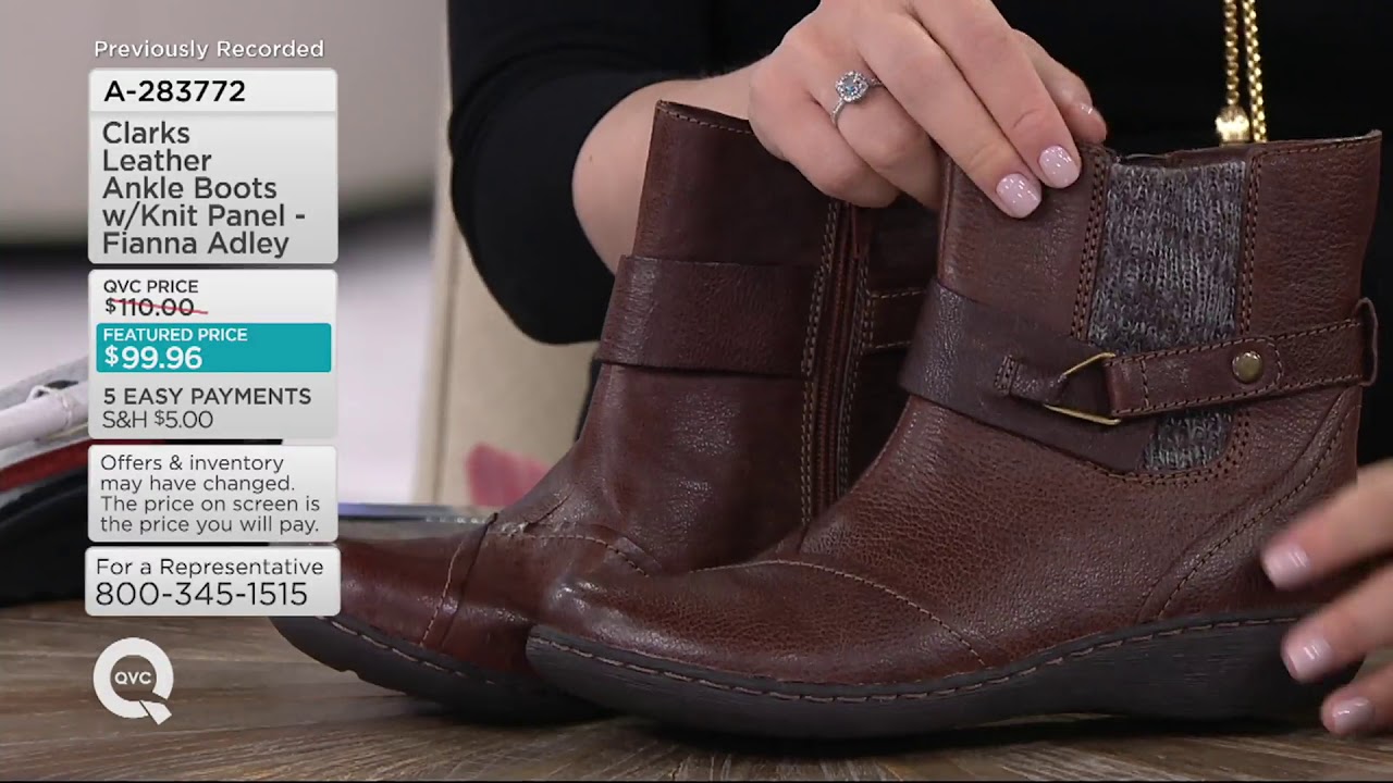 clarks boots at qvc