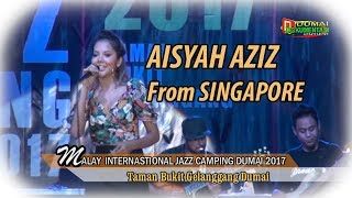 Aisyah Aziz from Singapore Penampilan Lagu Ketiga Malay International Jazz Camping Dumai