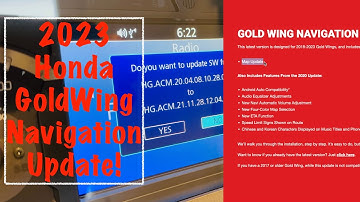2023 HONDA GOLDWING NAVIGATION SOFTWARE UPDATE INSTALLATION