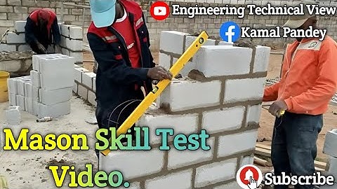 Mason Skill Test Interview Video For Aboard country.#block #plaster #mason #skills #interview #video