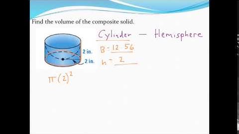 Calculating the volume of composite solids (including hemispheres)