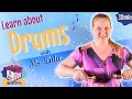 Learn about drums  explore rhythm  music with ms lulu  kids music  educational adventure 