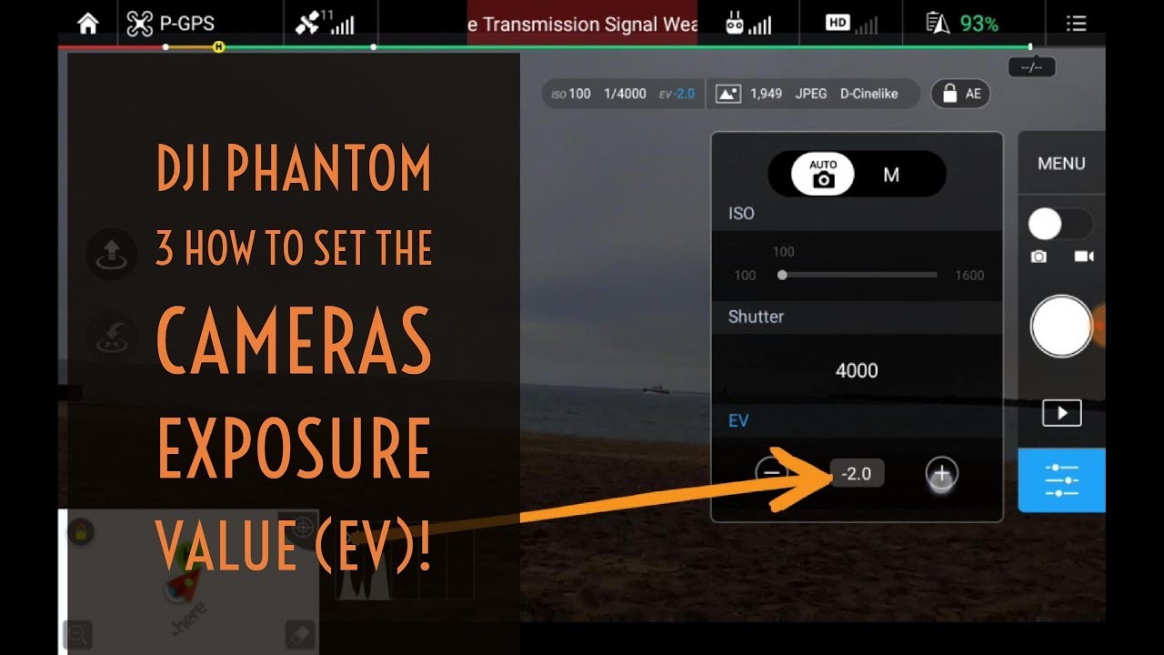 Twisted Pekkadillo voldgrav Video Drone - DJI Phantom 3 How To Set The Camera EV! - YouTube