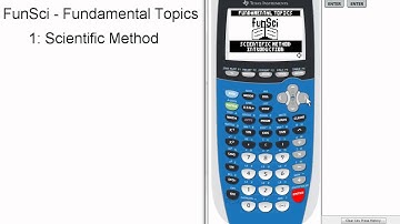 Fundamental Topics in Science Scientific Method APP TI 84 Calculator
