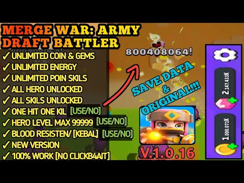 Merge War Army Draft Battler Mod Apk Versi 1.0.16 Terbaru 2023 | Unlimited Money 2023 mới nhất