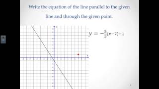 Writing Equations of Parallel and Perpendicular Lines from Graphs: Aaron Hickman FHS