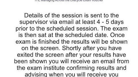 ITIL Managing Across the Lifecycle Exam Voucher