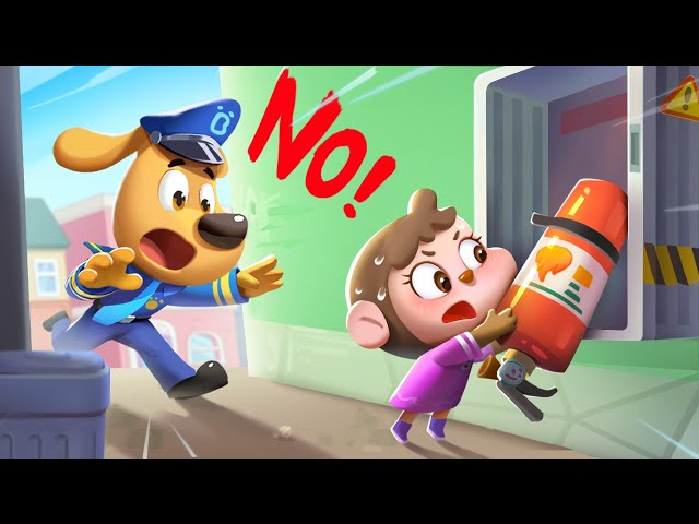 Don't Play with Fire Equipment | Safety Cartoon | Police | Kids Cartoon | Sheriff Labrador | BabyBus class=