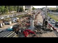Строительство эстакады / дорожная ситуация на улице Ново-Садовая , 19 июля 2021 г./ Самара