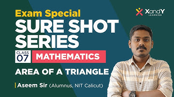 Sure Shot Questions | Maths | Class 7 | Area of a Triangle | Aseem sir #examspecial #surequestions
