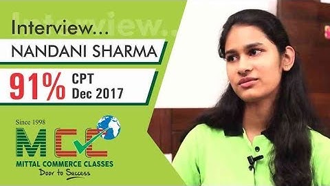 91% Marks, CPT Dec 2017, Nandani Sharma