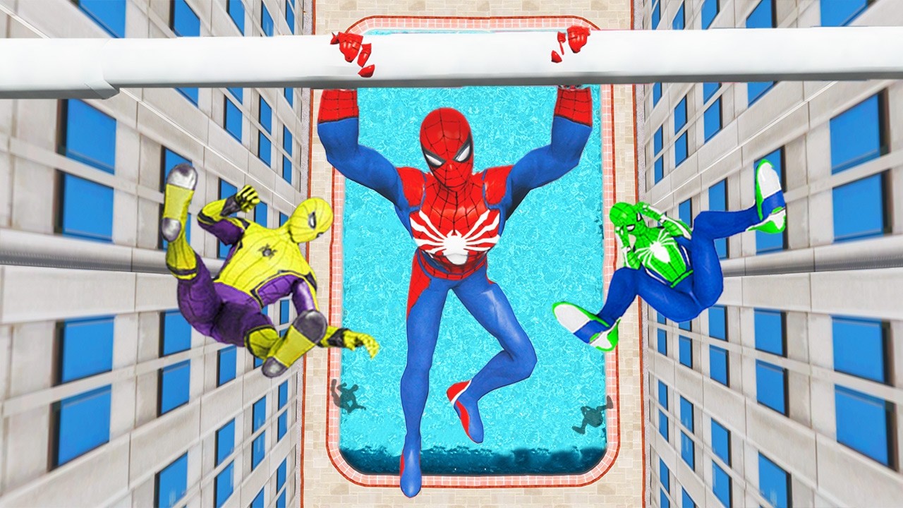 Rainbow Spiderman Ragdolls in GTA 5 (Compilation ) #33