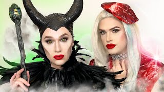 Maleficent & Lady Gaga Meat Dress Halloween Tranformation!