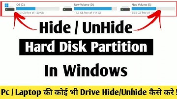 How to Hide Hard Disk Drive | Pc / Laptop me Drive Kaise Hide Kare | How to Hide a Drive in Windows