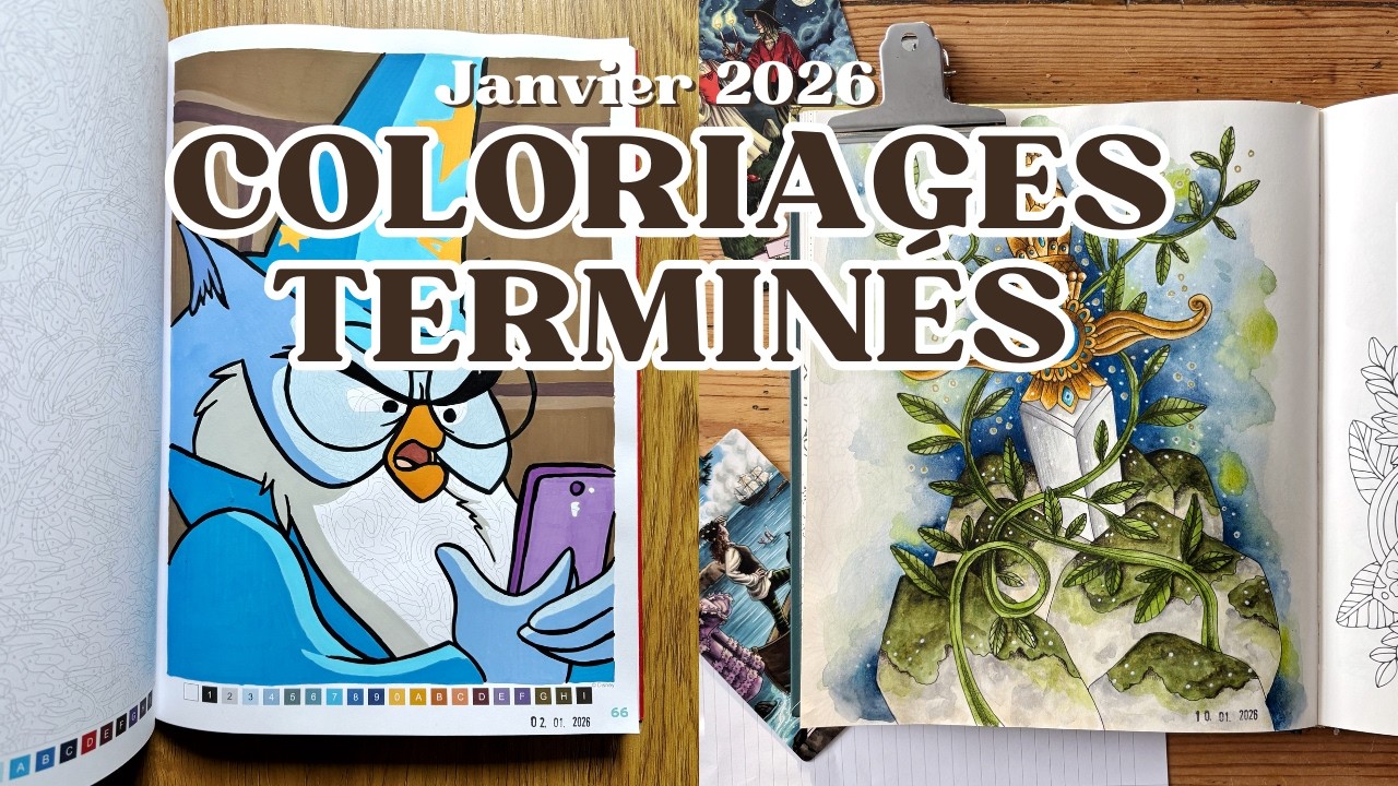 Coloriages de janvier : tout ce que j’ai colorié