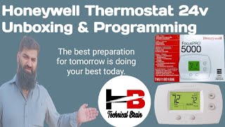 How To Program Honeywell Thermostat Focus pro 5000 #Hvac controls #honeywell #Bahrain
