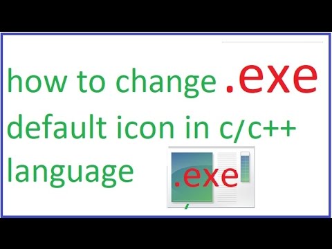 how to change exe default icon in  c language