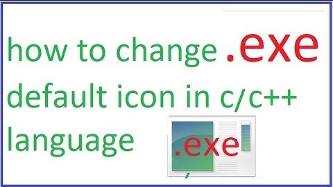 how to change exe default icon in  c language