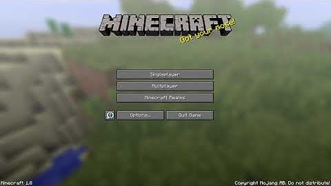 Minecraft 1.8 title screen