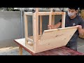 Woodworking Projects Are Extremely Smart // Unique Folding Dining Table Design For Your Small Space