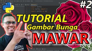 Menggambar Bunga Mawar Simple Menggunakan Python | Easy Drawing Rose With Python Step By Step #2 screenshot 4