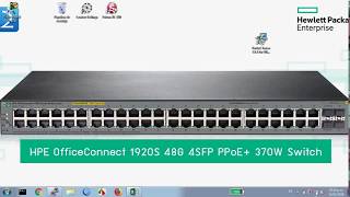 HPE 1920S BASIC VLAN CONFIGURATION