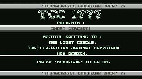 Thunderbolt Cracking Crew (TCC) Intro 17  ! Commodore 64 (C64)