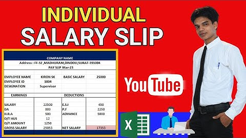 Salary Slip in Excel | Automatic Salary Pay Slip in 5 Minutes| How to Create a Salary Slip in Excel