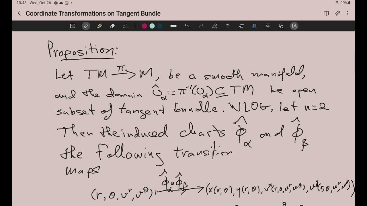 Coordinate Tranformations on Tangent Bundle YouTube