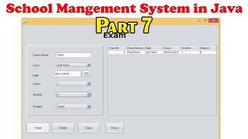School Management System Step by Step in Java Part 7