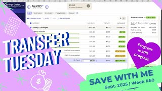 Transfer Tuesday #60 | Progress is Still Progress| Tracking Savings Challenges in YNAB
