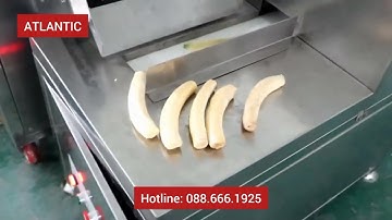 máy bóc vỏ chuối xanh 2 buồng