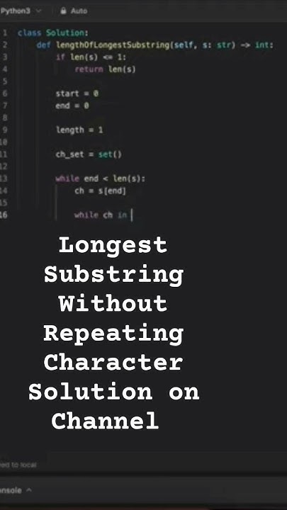 Longest Substring Without Repeating Characters 3 LeetCode Solution ...