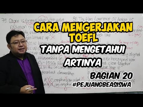 Cara Mengerjakan TOEFL TANPA MENGETAHI ARTINYA (085831468064)