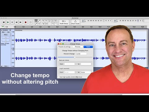Video: Hvordan ændrer jeg tempoet i audacity?