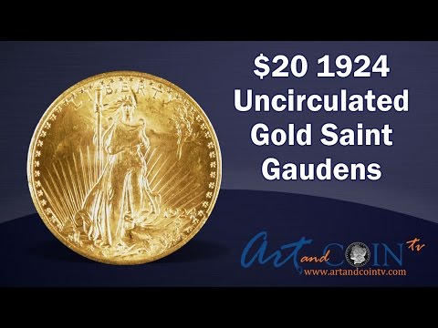 $20 1924 Uncirculated Gold Saint Gaudens At Art And Coin TV
