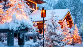 💝Merry Christmas 2021 - Beautiful Snow Scene with Muffled Christmas Music: Sleep, Relax & Meditation