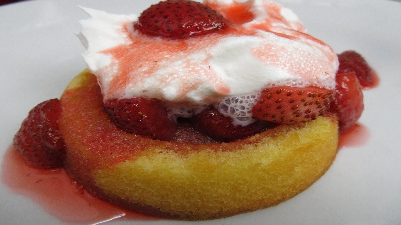 How To Make Strawberry Shortcake Cake Recipe Easy No Bake Strawberries  Sponge Cake Cooking Recipes