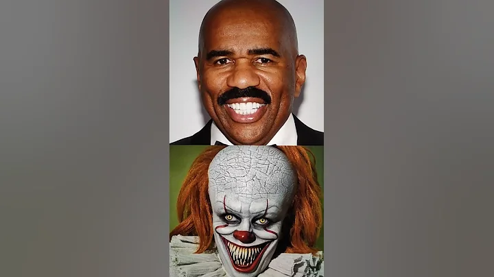 Steve Harvey looks quite scary after a Pennywise s...