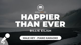 Happier Than Ever - Billie Eilish (Male Key - Piano Karaoke) chords