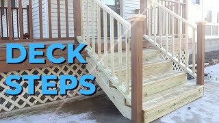 Deck Stairs with Railing - How to Cut Custom Stringers