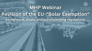 MHP Webinar: Revision of the EU Bolar Exemption - What Does it Mean For the Pharmaceutical Industry Update