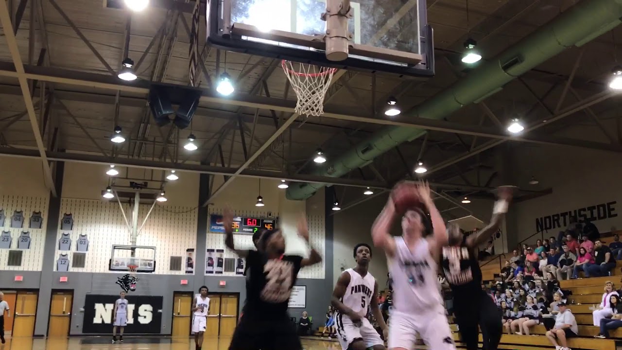 Basketball Bryson Radcliffe takes a bump for an inside basket YouTube