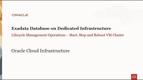 Exadata Database on dedicated infrastructure Lifecycle management operations Start Stop Reboot VM