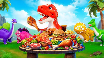 Crazy T-Rex Food Mukbang! Funny Dinosaurs Eating Food | Jurassic World Animation