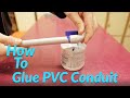 Gluing PVC Conduit for Electrical Wiring